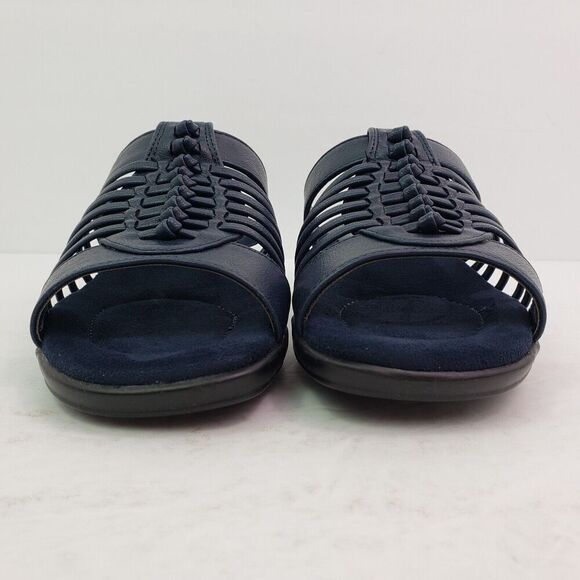 Easy Street Solite Airy Womens Size 7W Navy Slip On Casual Sandals - Picture 5 of 13